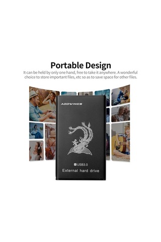 Addwıngs 2.5'' Taşınabilir 160gb Harici Sabit Disk Mobil Usb3.0 Hdd Yüksek Güvenlik/otomatik Kopyalama/masaüstü Dizüstü Bilgisayarla Uyumlu, Pembe