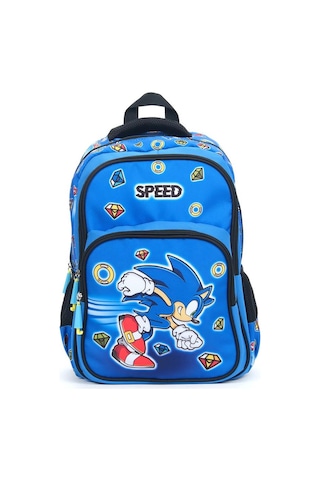 Speed Sonic Okul Çantası + Beslenme + Kalemlik Super Sonic Çanta İlkokul Çantası Sırt Çanta