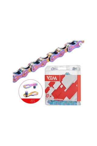 Vxm 8 Speed Rainbow Mtb / Yol Bisiklet Zinciri Çok Renkli