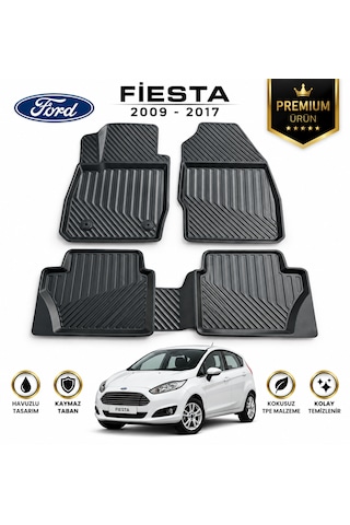Ford Fiesta 2009-2017 Uyumlu 3d Oto Paspas Premium