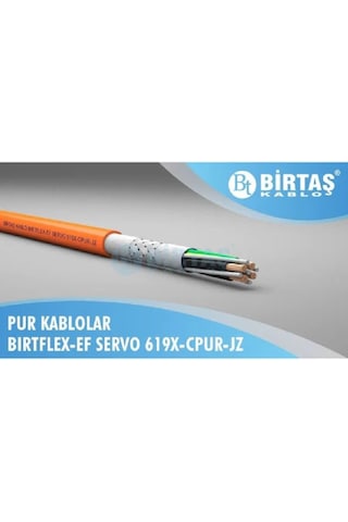 Birtaş Ef659x-cpur-3x0.25 ,kesit 0.25mm² 3-damar/çok Telli Blendajlı Ağırşart Hareketli Pur Kablo