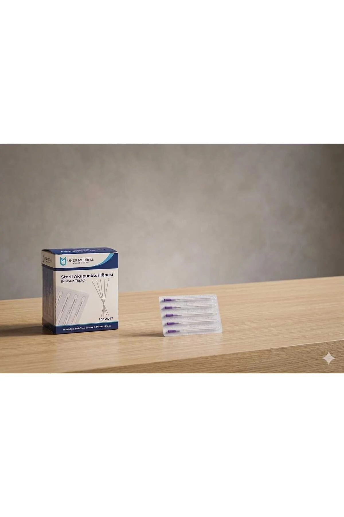 Steril Akupunktur İğnesi 0.25 X 13 Mm Klavuz Tüplü 100 Lü Paket