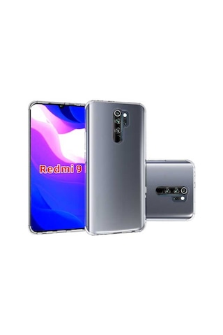 Kilifone - Redmi 9 Uyumlu - Kılıf Şeffaf Soft Slim Fitt Süper Silikon Kapak - Şeffaf