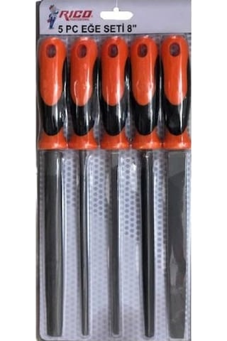 Rico RC2160 8" 20CM T12 Profesyonel Eğe Seti 5 Parça