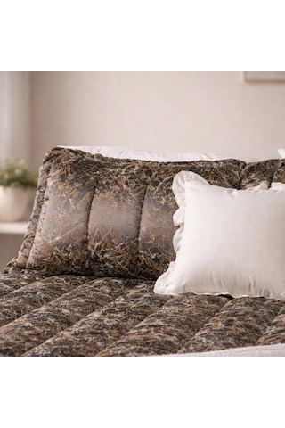 Luna Bueno Glory Dark Brown Çift Kişilik Yatak Örtüsü Çok Renkli