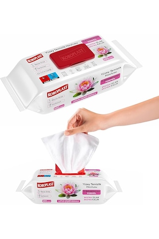 Ambalaj Marketim Koroplast Yüzey Temizlik Havlusu 100 Yaprak 5 Paket beyaz