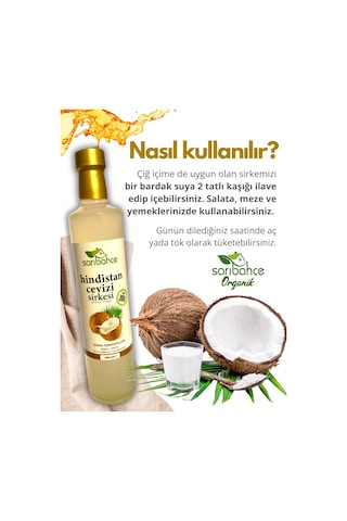 Hindistan Cevizi Sirkesi 500 Ml 2'li Paket - Organik Doğal Fermantasyon
