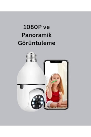 Tam Karanlıkta Görüntüleme Sağlayan 1080p Ampul Güvenlik Kamerası 89543645