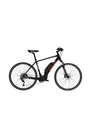Bisan E-trekkıng Elektrikli Erkek Şehir Bisikleti 53cm Hd 28 Jant 10 Vites Mat Siyah Kırmızı Çok Renkli