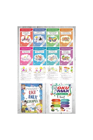1.sınıf Eğitici Öykü Dizisi + Oku Anla Cevapla + Oku Max