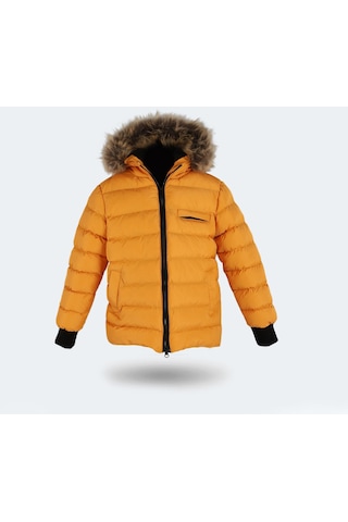 Slazenger CALISTO NEW Çocuk Kapüşonlu Şişme Sarı Mont & Kaban
