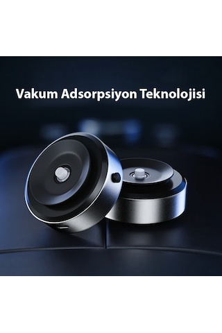 Premium Manyetik Mıknatıslı Araç İçi Telefon Tutucu Tüm Yüzeyler İçin Vakumlu Tutucu