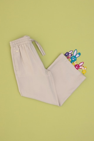 U.S. Polo Assn. Kız Çocuk Bej Loose Fit Modal Karışımlı Kanvas Pantolon 50309120-VR011