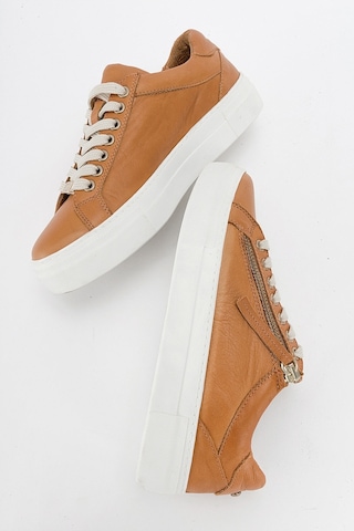 Luvishoes Berly Taba Hakiki Deri Kadın Sneakers Taba