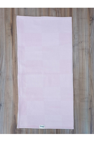 S.kahve Kız Erkek Bebek Battaniyesi Pike %100 Pamuklu Doğal Organik Uyku Çift Taraflı Örtü 86x86cm Pembe