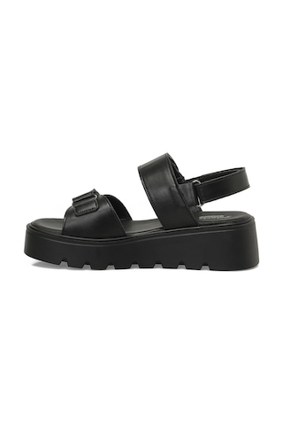 Polaris 325583.z 5fx Siyah Kadın Dolgu Topuk Sandalet 000000000101985624 Siyah