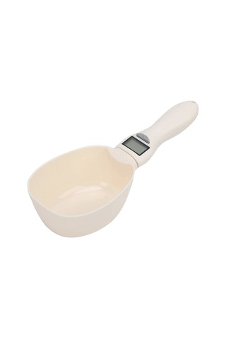 Evcil Hayvan Ölçüm Kaşığı Elektronik Tartım Aracı Dijital Mutfak Terazisi Beyaz