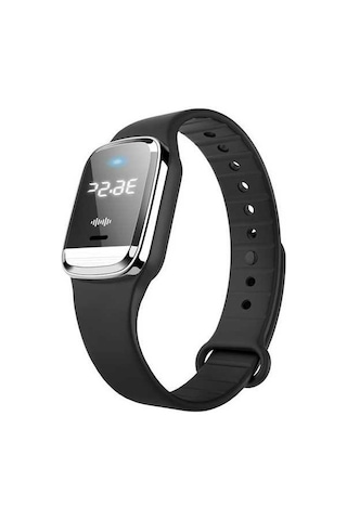 Besthome1 Modasına M20 Ultrasonik Sinek Kovucu Bileklik - Saat, Sıcaklık Ölçer 3'ü 1 Arada - Siyah Taşınabilir Dış Mekan Kol Sa