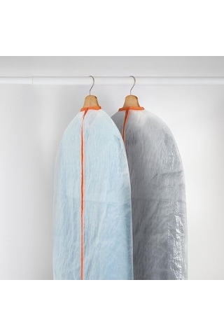 2 Adet Ikea Pärkla Elbise Kılıfı, Polipropilen, Beyaz-turuncu, 105x60 Cm Çok Renkli
