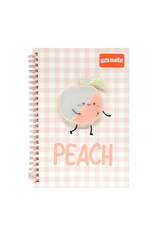 A5 Spiralli Şeftali Desenli Defter 60 Yp
