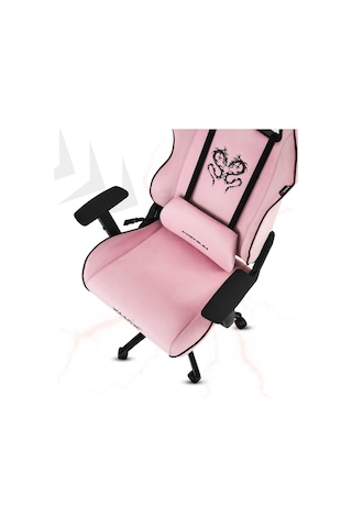 Rio Balerion Terletmez Kadife Kumaş Pembe Gaming Oyuncu Koltuğu Pembe