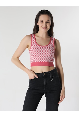 Colin's Slim Fit Desenli Pembe Kadın Atlet CL1062849_Q1.V1_PCA