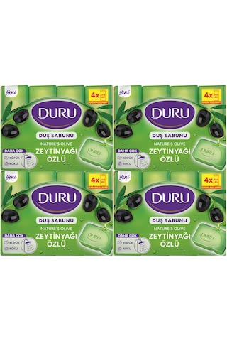 Duru Natural Olive Duş Sabunu Zeytinyağı Özlü 4 x 150 G