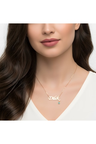 Nazarlıklı İsim Kolye - Rose Rose Gold