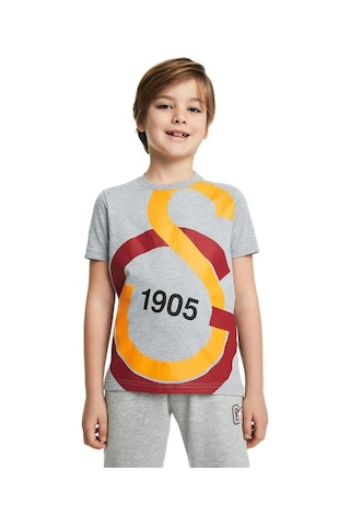 Galatasaray Büyük Logolu Çocuk Tee Gri T-shirt Gri