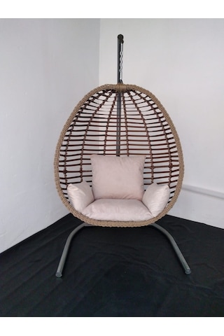 Kopisgarden Kopis Garden Bahçe Ve Balkon Armut Salıncak Rattan Açık Kahverengi