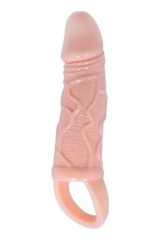 Red Fox 3 Cm Dolgulu Penis Kılıfı Uzatmalı Prezervatif Dildo