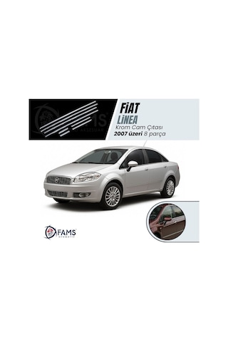 Famsotomotiv Fiat Linea Krom Cam Çıtası 8 Prç. 2007 Ve Üzeri P.Çelik