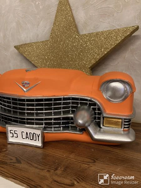 Cadillac Duvar Obje Araba Biblo Turuncu