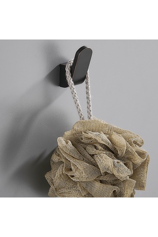 Yunboo Siyah Kalın Uzay Alüminyum Duvar Takımı, Banyo/giyinme Odası Giysi Şapka Askısı, Delme Montajlı Tek Kanca - Dayanıklı Ve Modern Tasarım Diğer