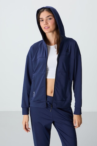 Tommy Life İndigo Kapüşonlu Gizli Cep Detaylı Standart Kalıp Kadın Eşofman Takımı - 95306 Indıgo