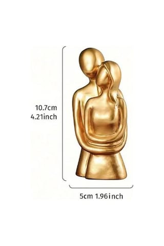 Bernami Vazo Pinterest 10.7 Cm Gold Renk Sonsuz Aşk Sarılan Sevgili Biblosu 1 Adet Hediyelik Heykel Biblo Dekoratif Obje Diğer