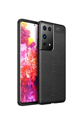 Samsung Galaxy Uyumlu S21 Ultra Kılıf Zore Niss Silikon Kapak-Siyah