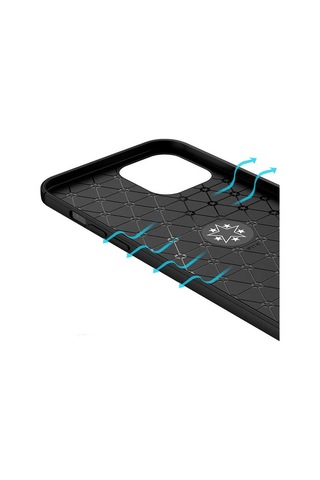 Apple Uyumlu iPhone 12 Pro Max Uyumlu Zore Ravel Silikon Kılıf-siyah-mavi Siyah-Mavi -