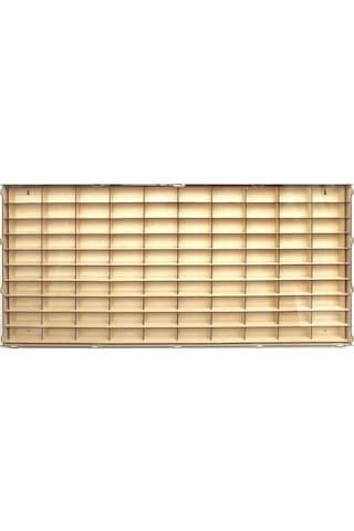 Şeffaf Kapaklı 100 Araçlık Yatay Akçaağaç