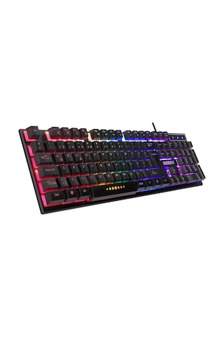 Klavye Oyuncu Gaming Rgb Rainbow Membrane Everest Kb-24 Siyah