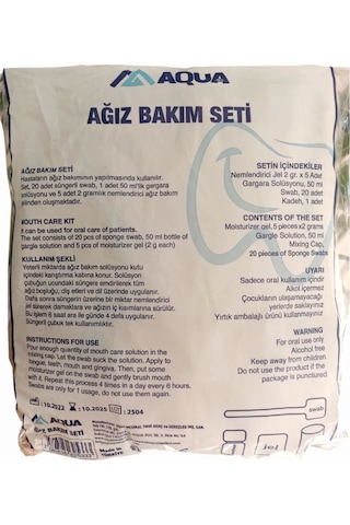 Aqua Ağız Bakım Seti 20 Li Poşet Seti