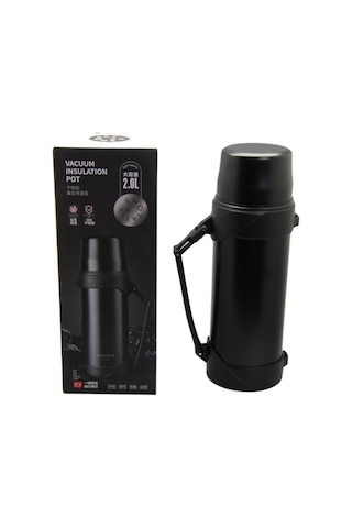 Shotay Çelik Termos 2000ml Siyah