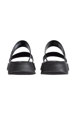 Kadın Ck Sandal Slide Double Strap Terlik - Siyah Nos Black
