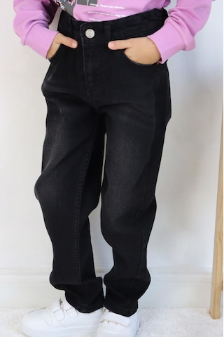 Breeze Kız Çocuk Kot Pantalon Cepli 5-9 Yaş, Siyah Siyah