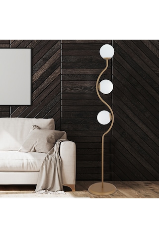 Javed 3'lü Eskitme Metal Kafe Restoran, Salon, Oturma Odası Köşe Lambader