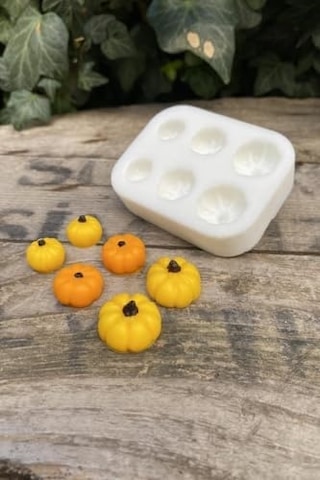 Kabak Mini Altılı Mum Kalıbı Silikon 50 x 22