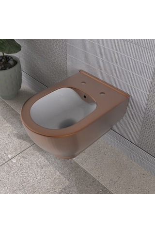 Lucco Garcia 53 CM Asma Klozet İçi Beyaz Dışı Bronz