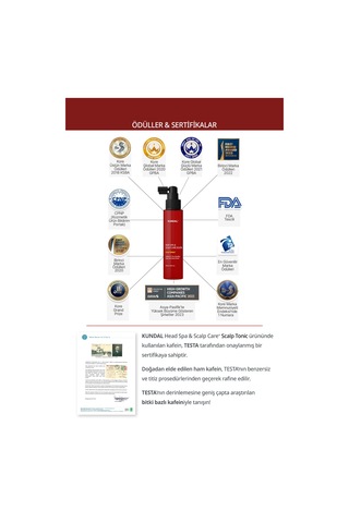 Kafein İçeren Dökülme Karşıtı Saç Derisi Güçlendirici Tonik Kundal Head Spa & Scalp Care Scalp Tonic