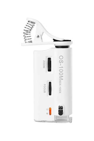 Aubyhe Telefon Kamera Kullanan 60-100x Yakınlaştırıcı, Evrensel Klemli, Led Işıklı, Taş/mücevher Gözlem Mikroskobu Pil Dahil Değil