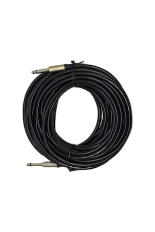 10 Metre 6.35 Mm To 6.35 Mm Ses Kablosu - Çivi Jak Enstrüman Ve Amfi Bağlantı Kablosu - Stereo Jak